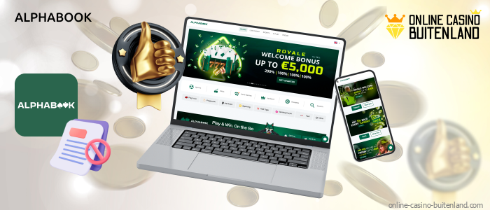 Alphabook Casino heeft een mobiele app voor Android en iOS, een indrukwekkende website en geeft toegang tot een breed spelaanbod zonder ingewikkelde registratie