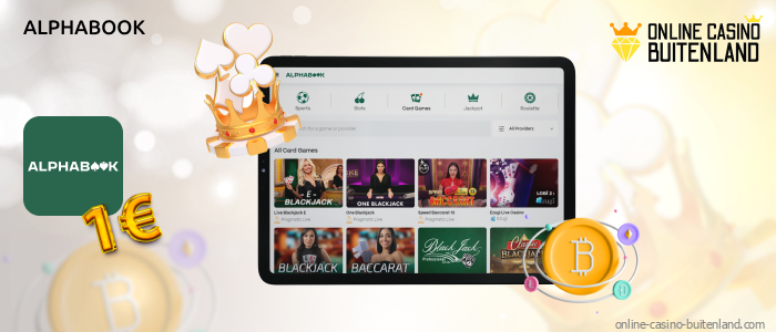 Alphabook Casino onderscheidt zich met gebruiksvriendelijke mobiele apps voor Android en iOS en een enorme welkomstbonus