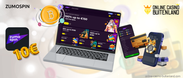 ZumoSpin Casino onderscheidt zich van andere casino's met een minimale storting van €10 - nuttige bonussen zoals een cashbacksysteem en een rad van fortuin