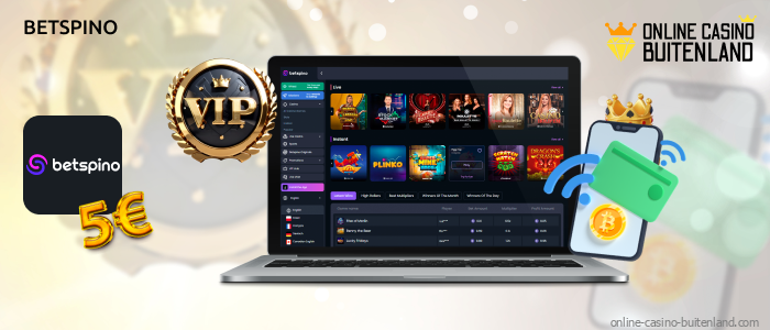 Betspino Casino biedt een breed scala aan spellen en bonusaanbiedingen, evenals verschillende betaalmethoden, waaronder moderne cryptocurrencies