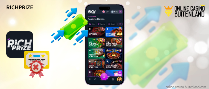 RichPrize, een online casino zonder licentie, heeft snel een reputatie opgebouwd met zijn royale aanbiedingen en flexibele diensten gericht op internationale spelers