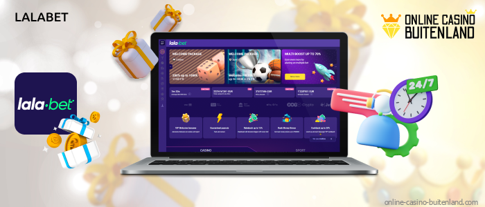 Lalabet Casino biedt een gebruiksvriendelijke interface en een aanpasbaar ontwerp op alle apparaten, een gyroselectie van spellen en regelmatige no deposit bonussen om feestdagen en speciale evenementen te vieren